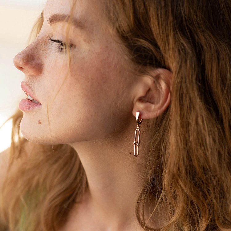 Серьги "Фантазия" в красном золоте с08311 от ювелирного магазина Оникс - 3