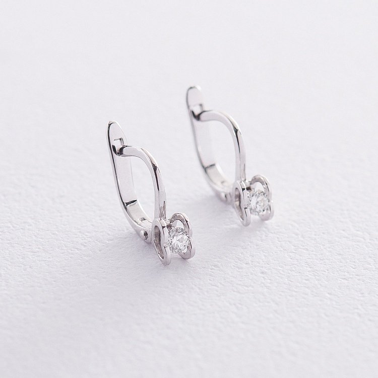 Золотые серьги "Сердечки" с бриллиантами сбд2-151 Золотые серьги "Сердечки" с бриллиантами сбд2-151 от ювелирного магазина Оникс