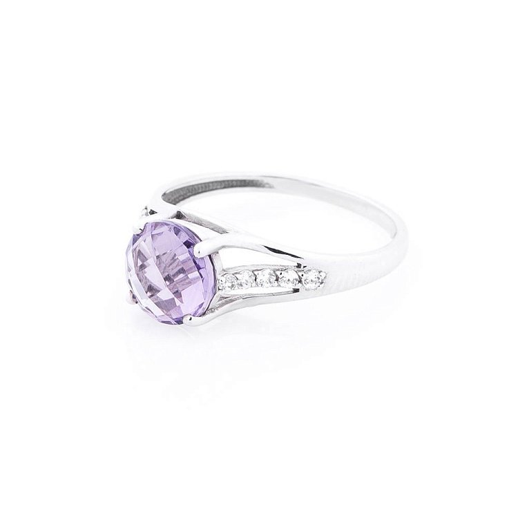 Золотое кольцо с аметистом и фианитами 14034076 от ювелирного магазина Оникс - 2