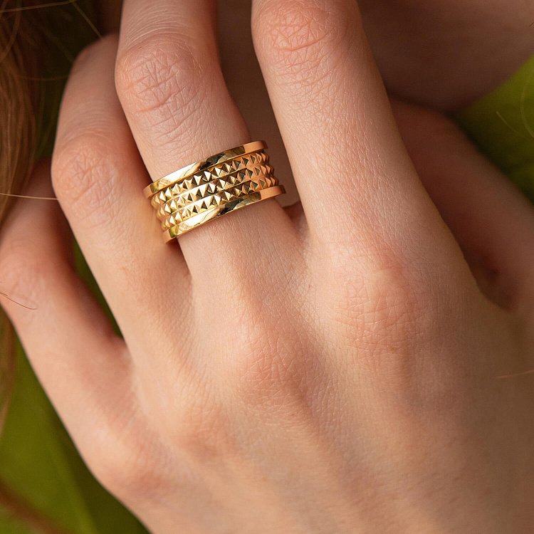 Каблучка "Gina" у жовтому золоті к07391 від ювелірного магазину Онікс - 8