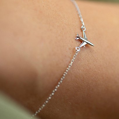 Золотий браслет "Літачок" б04188 №5