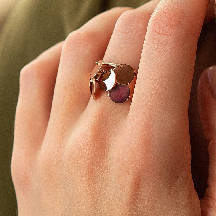 Золота каблучка Монетки к06405 від ювелірного магазину Онікс - 7