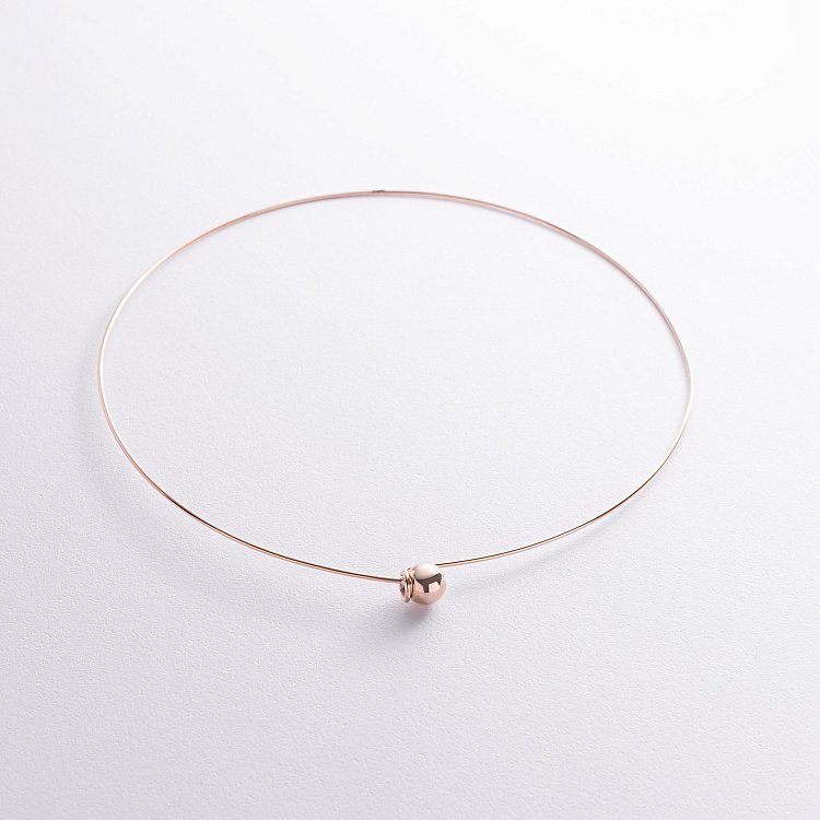 Кольє - чокер "Adele" (червоне золото) з кулькою кол02543 від ювелірного магазину Онікс