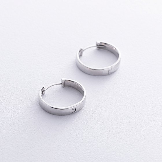 Сережки - кільця у сріблі 7086 №3