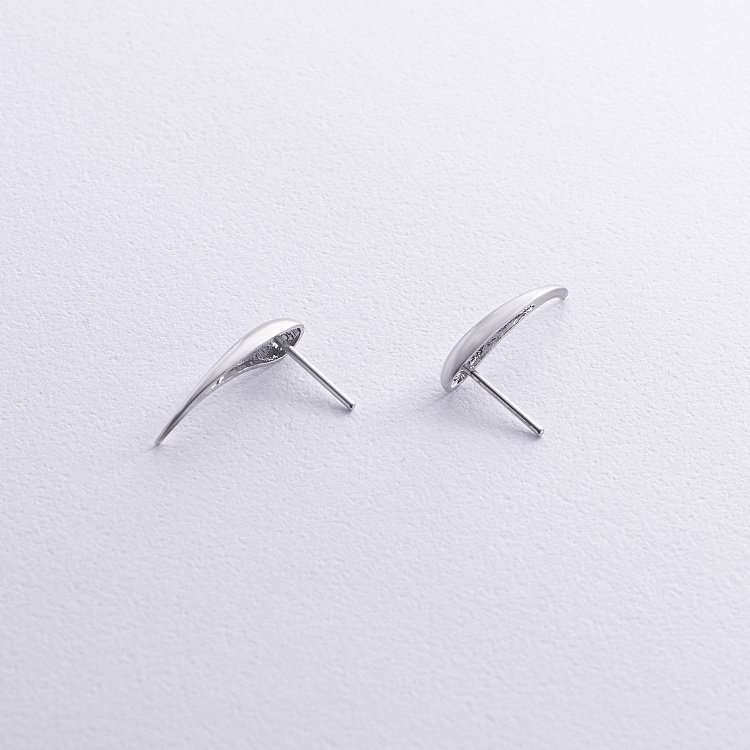 Серебряные серьги - пусеты "Момент" 122888 от ювелирного магазина Оникс - 3