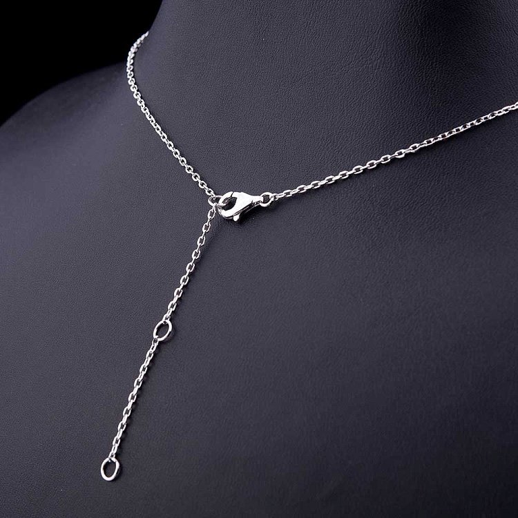 Серебряное колье с фианитами 18361 - 2 Серебряное колье с фианитами 18361 от ювелирного магазина Оникс - 2
