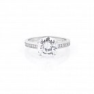 Серебряное помолвочное кольцо (фианиты) 111861 от ювелирного магазина Оникс - 3