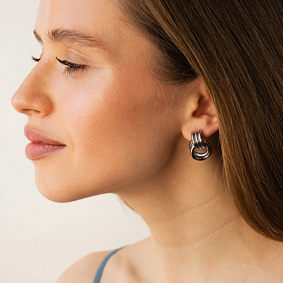 Сережки "Jessica" у білому золоті с09682 №8