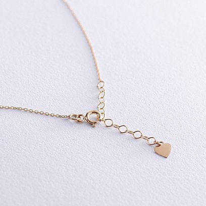 Кольє "Хлопчик" у жовтому золоті (фіаніт) кол02198 №3