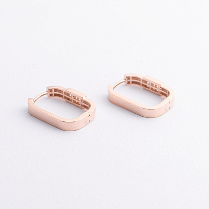 Серьги "Marta" с фианитами (красное золото) с09583 №2