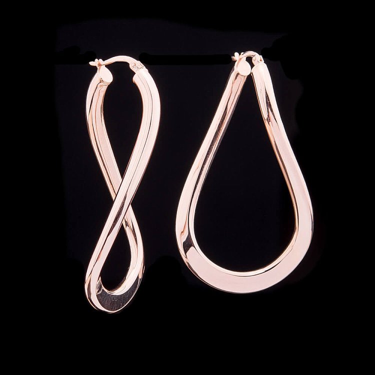 Золотые серьги без камней с01277 от ювелирного магазина Оникс - 4