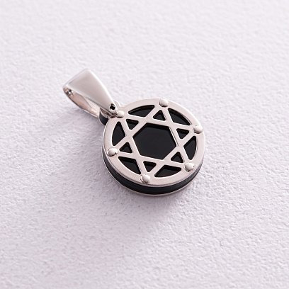 Срібний кулон "Зірка Давида" 133030 №4