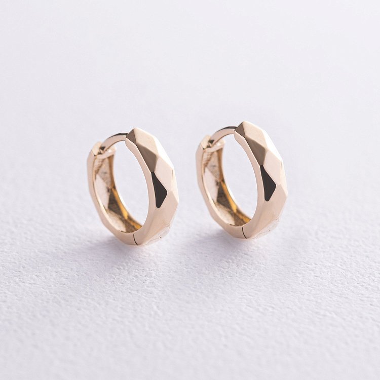 Сережки - кільця "Джоанна" в жовтому золоті с08188 від ювелірного магазину Онікс