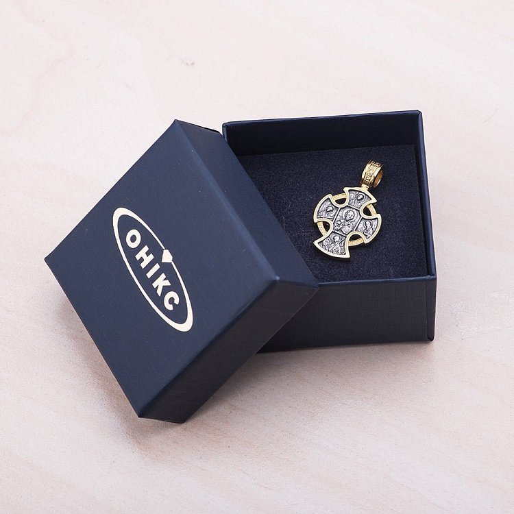 Православний хрест "Господь Вседержитель. Ангел Хранитель" 131679 від ювелірного магазину Онікс - 8