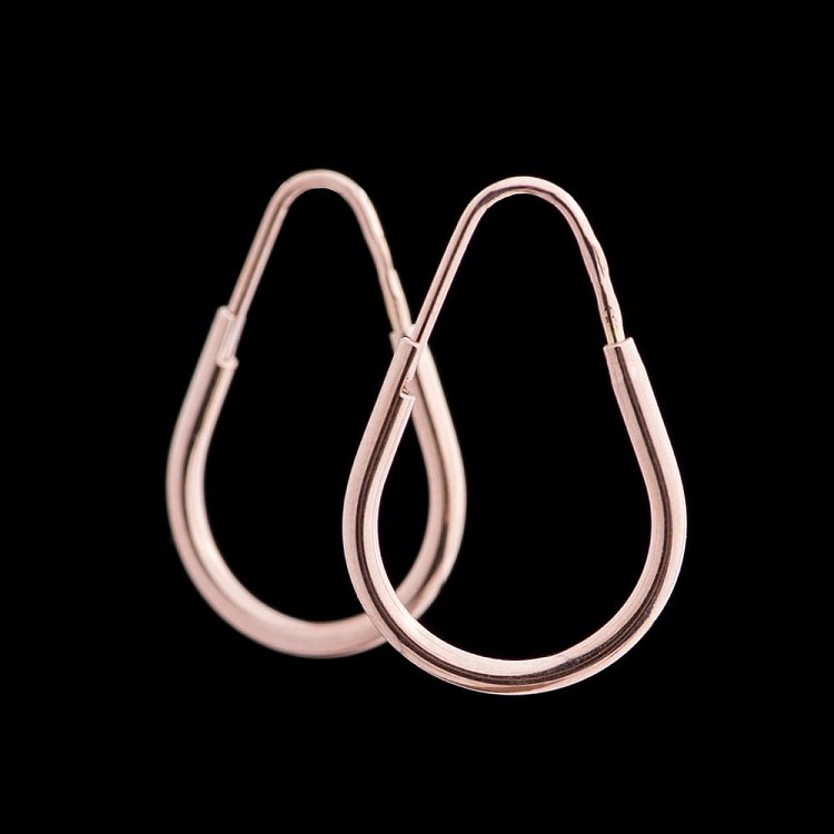 Золотые серьги "Петельки" 2.5 см с04084 от ювелирного магазина Оникс - 2