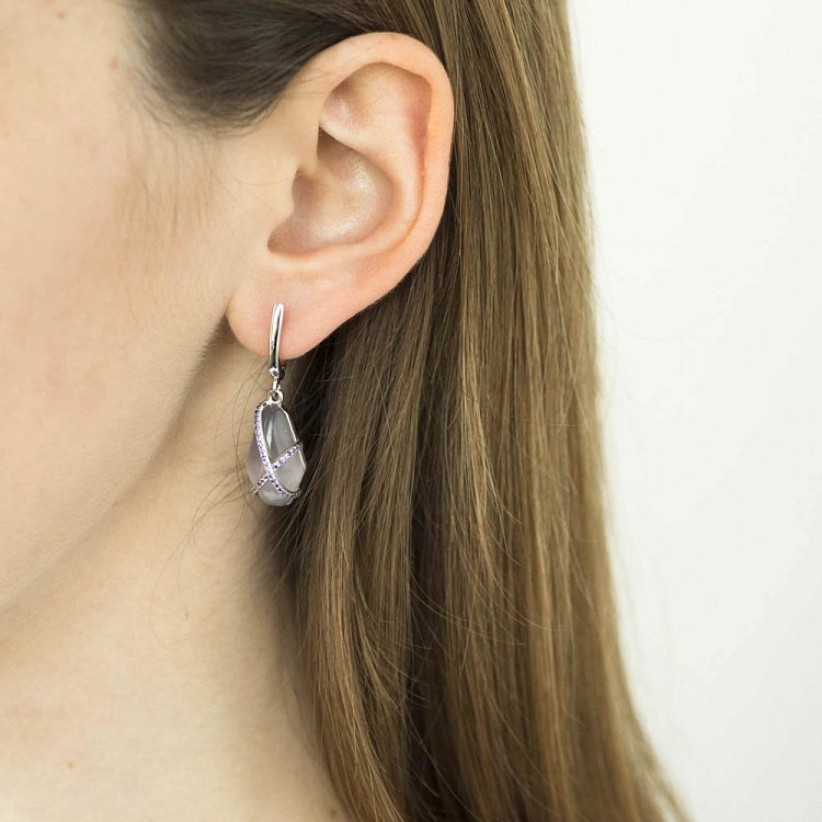 Срібна каблучка (ім.улексит) 112103 від ювелірного магазину Онікс - 4