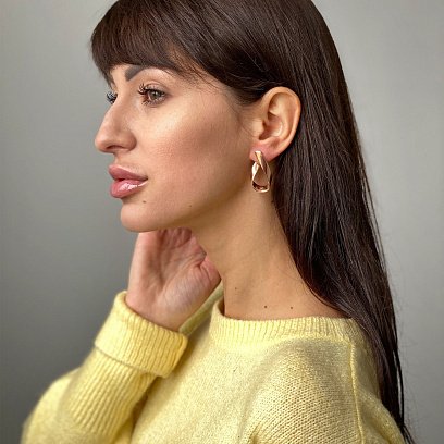 Золотые серьги "Возвращение" с04614 №5