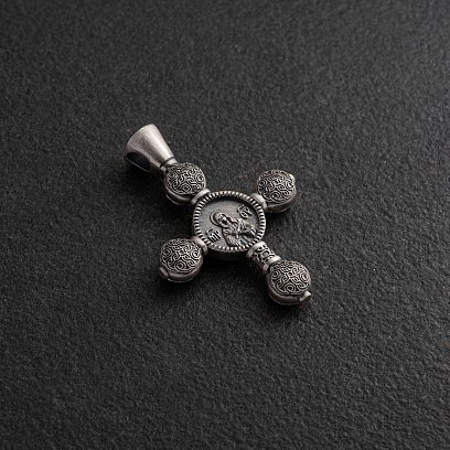 Мужской православный крест "Спас Нерукотворный. Икона Божией Матери" 1603 №6