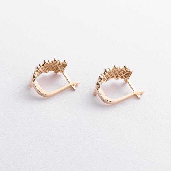 Сережки "Agnes" у жовтому золоті с09715 №3