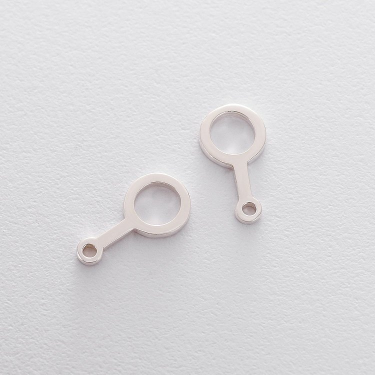 Серебряные серьги-пусеты "Оригинальность" 122508 от ювелирного магазина Оникс - 3