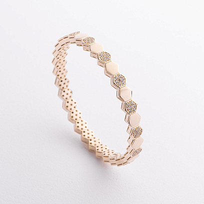 Браслет "Brianna" в желтом золоте (фианиты) б05788