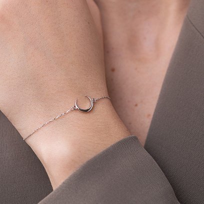 Браслет "Лунниця" у білому золоті б05086 №5