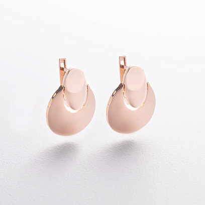 Серьги "Glow" в красном золоте с09625 №2