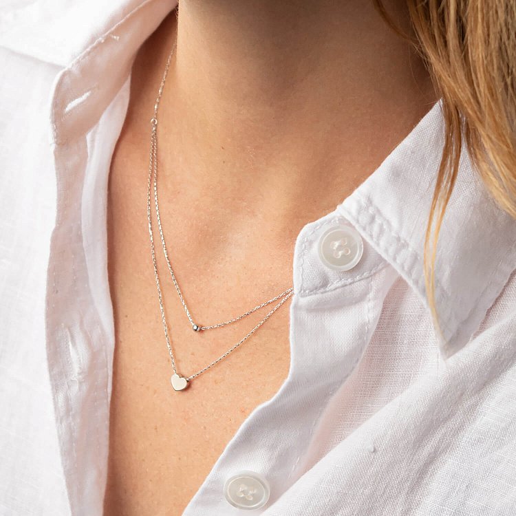 Подвійне золоте кольє "Кулька і серце" кол02279 від ювелірного магазину Онікс - 4