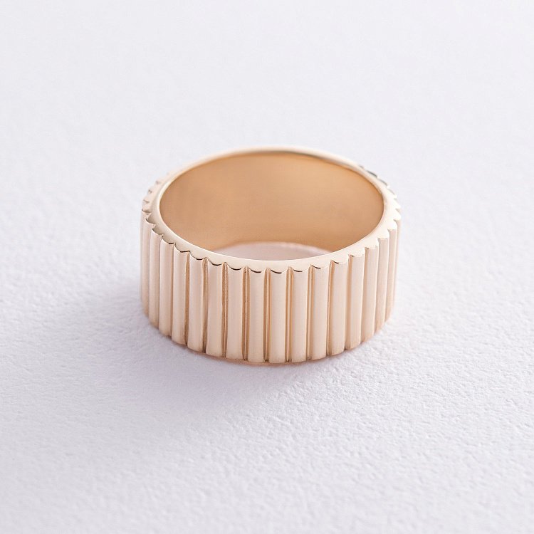 Широка каблучка "Енід" у жовтому золоті к07359 від ювелірного магазину Онікс - 11