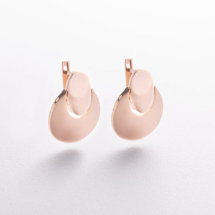 Серьги "Glow" в красном золоте с09625 от ювелирного магазина Оникс - 1