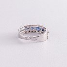 Серебряное кольцо с сапфирами и фианитами 1362/1р-HSPH от ювелирного магазина Оникс - 4