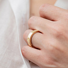 Каблучка "Love" у жовтому золоті к08425 от ювелирного магазина Оникс - 3