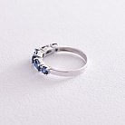 Серебряное кольцо с синтетическими сапфирами 1722/1р-NSPN от ювелирного магазина Оникс - 4