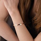 Жесткий браслет "Love" из красного золота б05177 от ювелирного магазина Оникс - 3