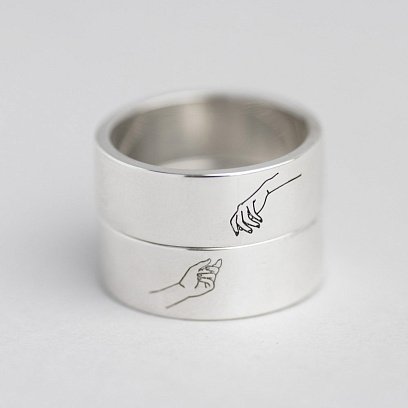 Парні перстні "Дотик" para №2