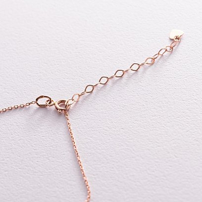 Золоте кольє "Сердечка" з фіанітами кол02005 №5