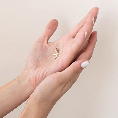 Золотий кулон "Ластівка" п03296 №2