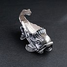 Серебряная икорница ручной работы 23115 от ювелирного магазина Оникс - 2