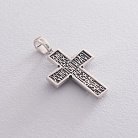 Серебряный крест с распятием (чернение) 131556 от ювелирного магазина Оникс - 3