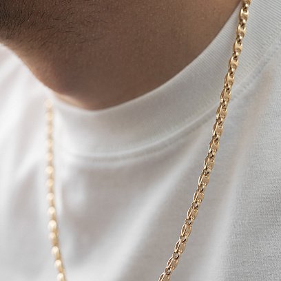 Фантазійний ланцюжок у жовтому золоті ц00439 №2