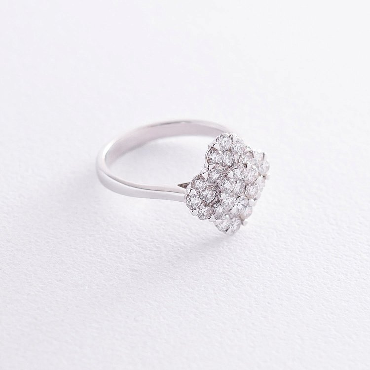 Золотое кольцо "Клевер" с бриллиантами AR5793Acha от ювелирного магазина Оникс - 2