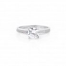 Срібний перстень (фіаніти, родій) 111593 от ювелирного магазина Оникс - 2