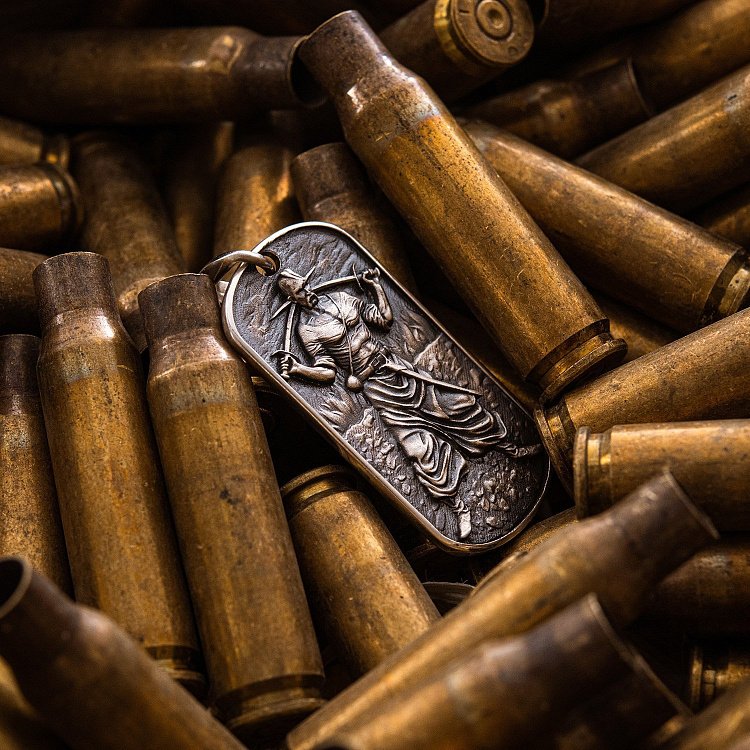 Серебряный кулон "Український козак. Молитва українського націоналіста" (возможна индивидуальная гравировка) 133214 от ювелирного магазина Оникс - 5