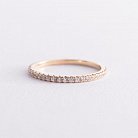 Золотое кольцо "Минимализм" с фианитами к06883 от ювелирного магазина Оникс