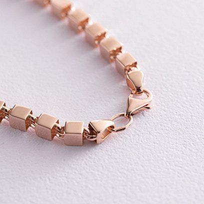 Браслет "Кубики" в красном золоте б04371 №4