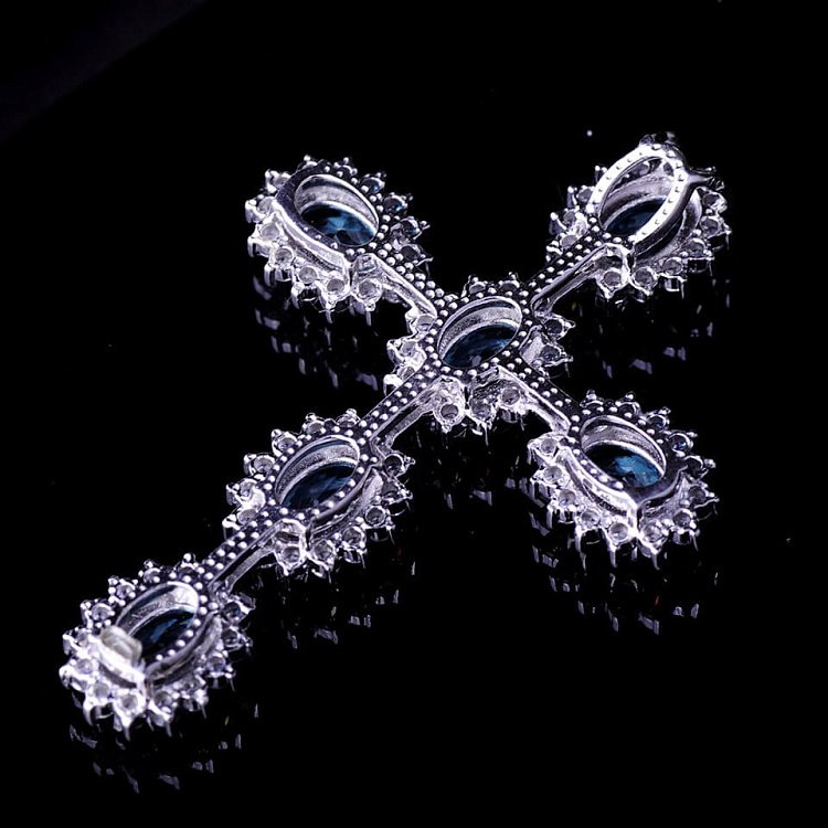 Підвіска "Хрестик" (фіаніти) 131901 від ювелірного магазину Онікс - 3