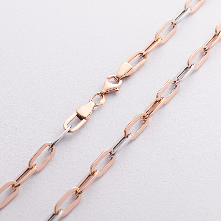 Кольє "Ланцюжок" у червоному та білому золоті ц00581 від ювелірного магазину Онікс - 1