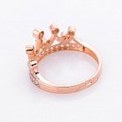 Золотое кольцо "Корона с фианитами" к04535 от ювелирного магазина Оникс - 1