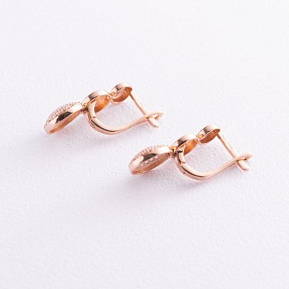 Золоті сережки з фіанітами с04513 №2