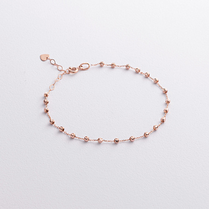 Браслет "Кульки" у червоному золоті б05726